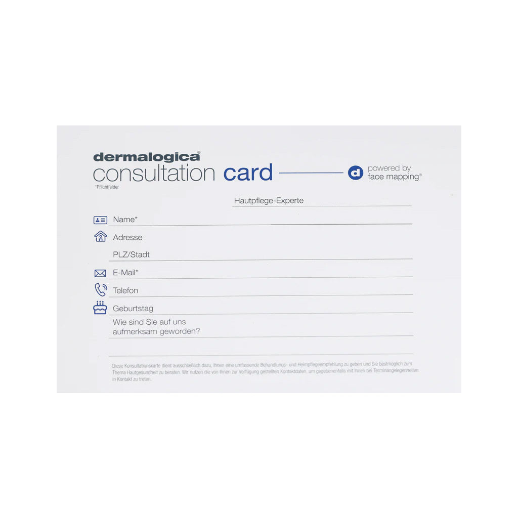 Face Mapping Konsultationskarten