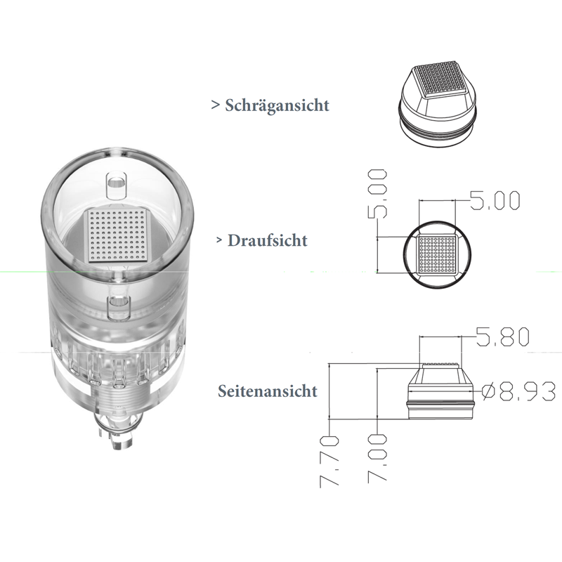Pro Microneedling Pen Nano Metallaufsatz (10pk)